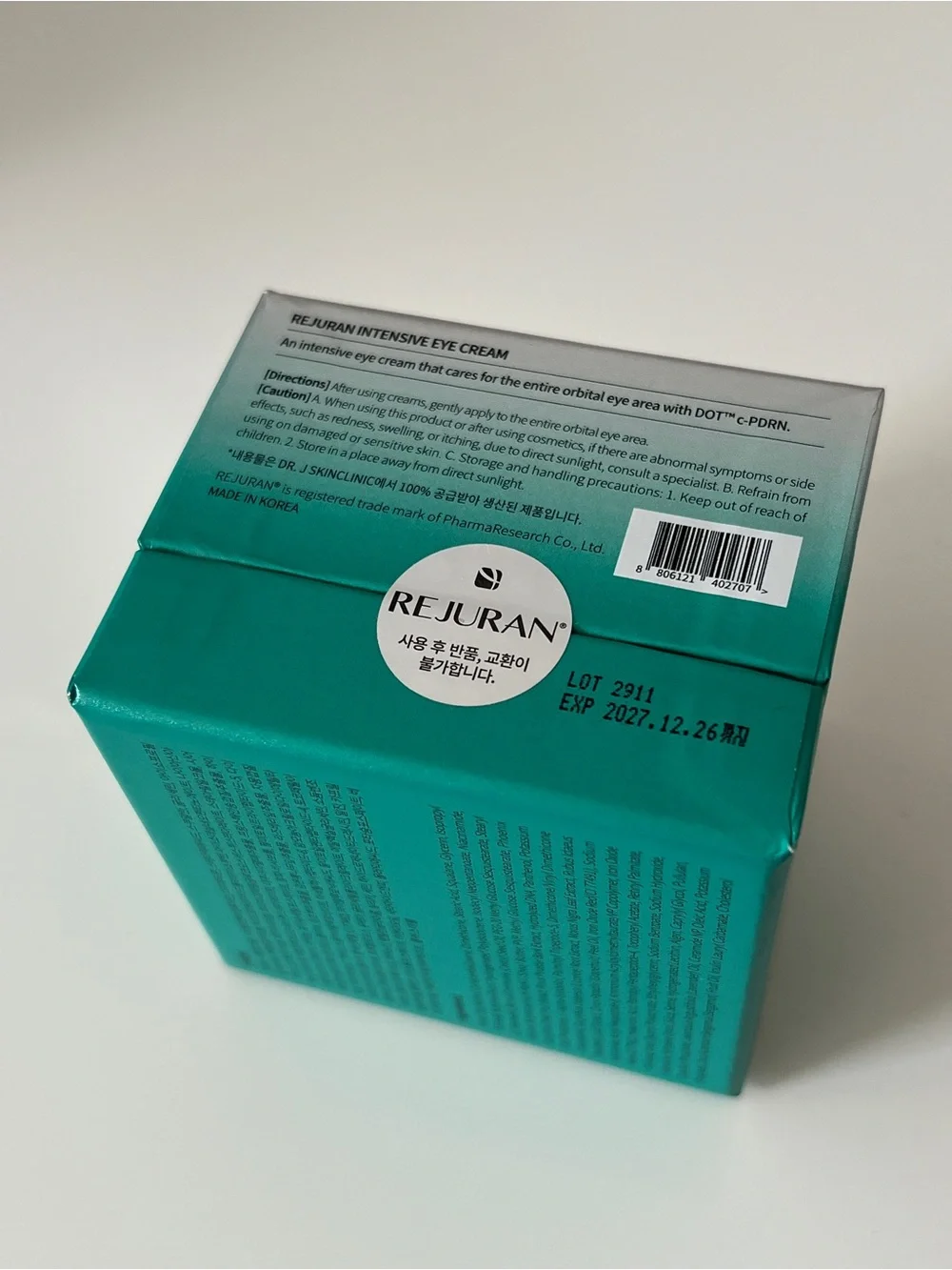Rejuran Intensive Eye Cream c-PDRN® 0.5% with Peptides for Firming & Brightening